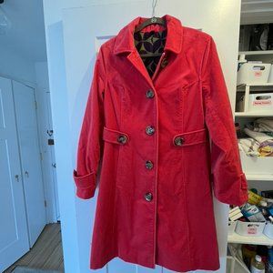 Boden Pink Velvet A-Line Midlength Coat UK14 US10 Excellent Condition Large